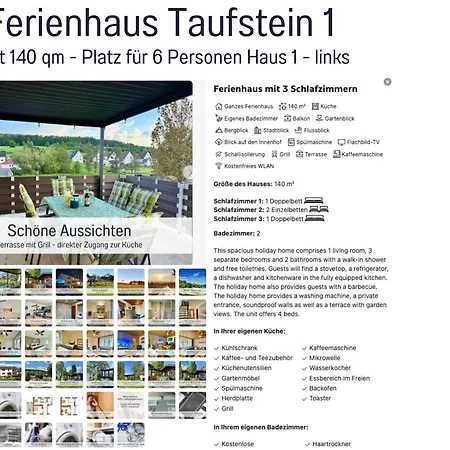 Familientreffen - Ganzes Haus - Spielplatz - Spielzimmer - Garten - Scheune - Terasse - Grill - Taufstein Herbstein