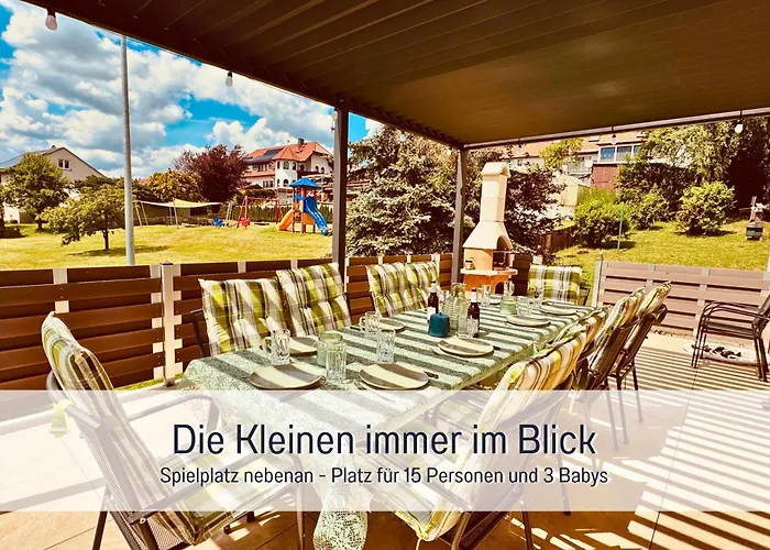 Großes Für 12 -17 Personen Mit Whirlpool - Spielzimmer Und Garten Ferienhaus Herbstein